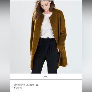 ZARA knitwear long knit jacket